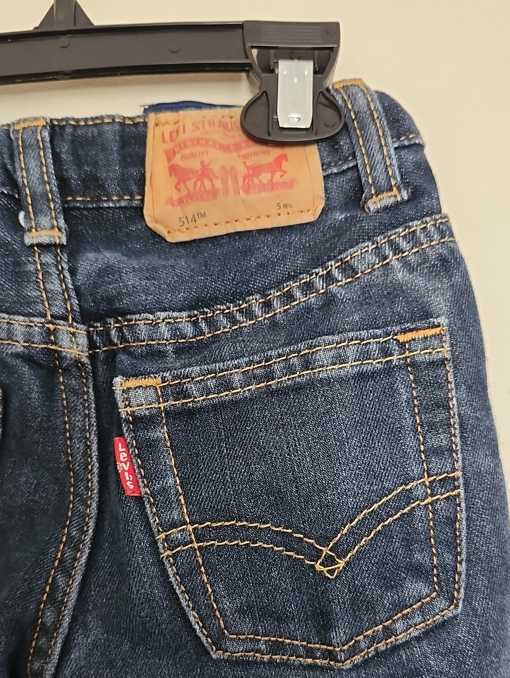 Levi's Kids Regular Straight Leg Jeans, Reg 5 - Picture 6 of 9
